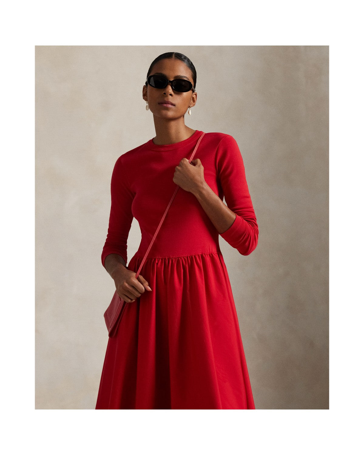 Cotton Long-Sleeve Dress