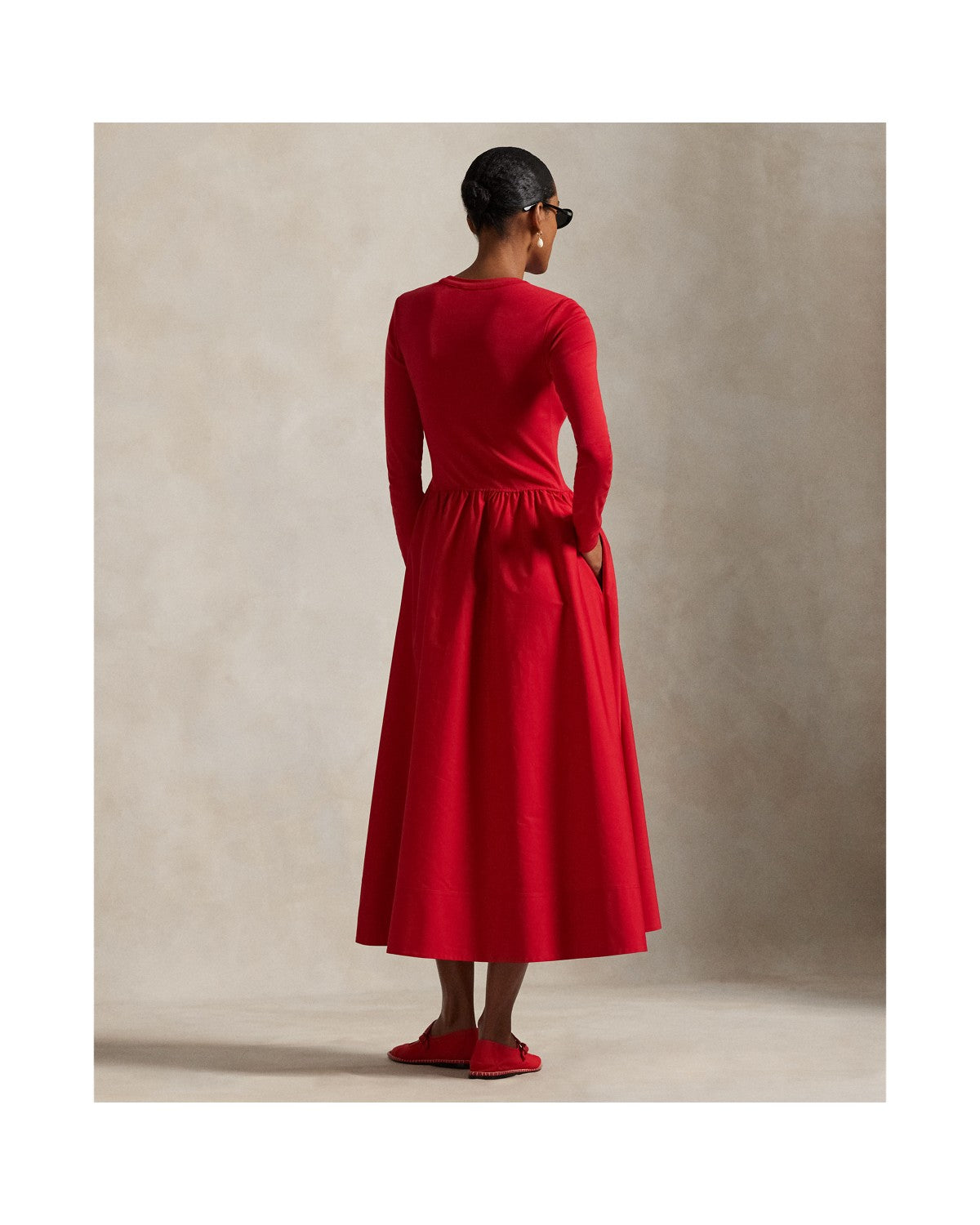Cotton Long-Sleeve Dress