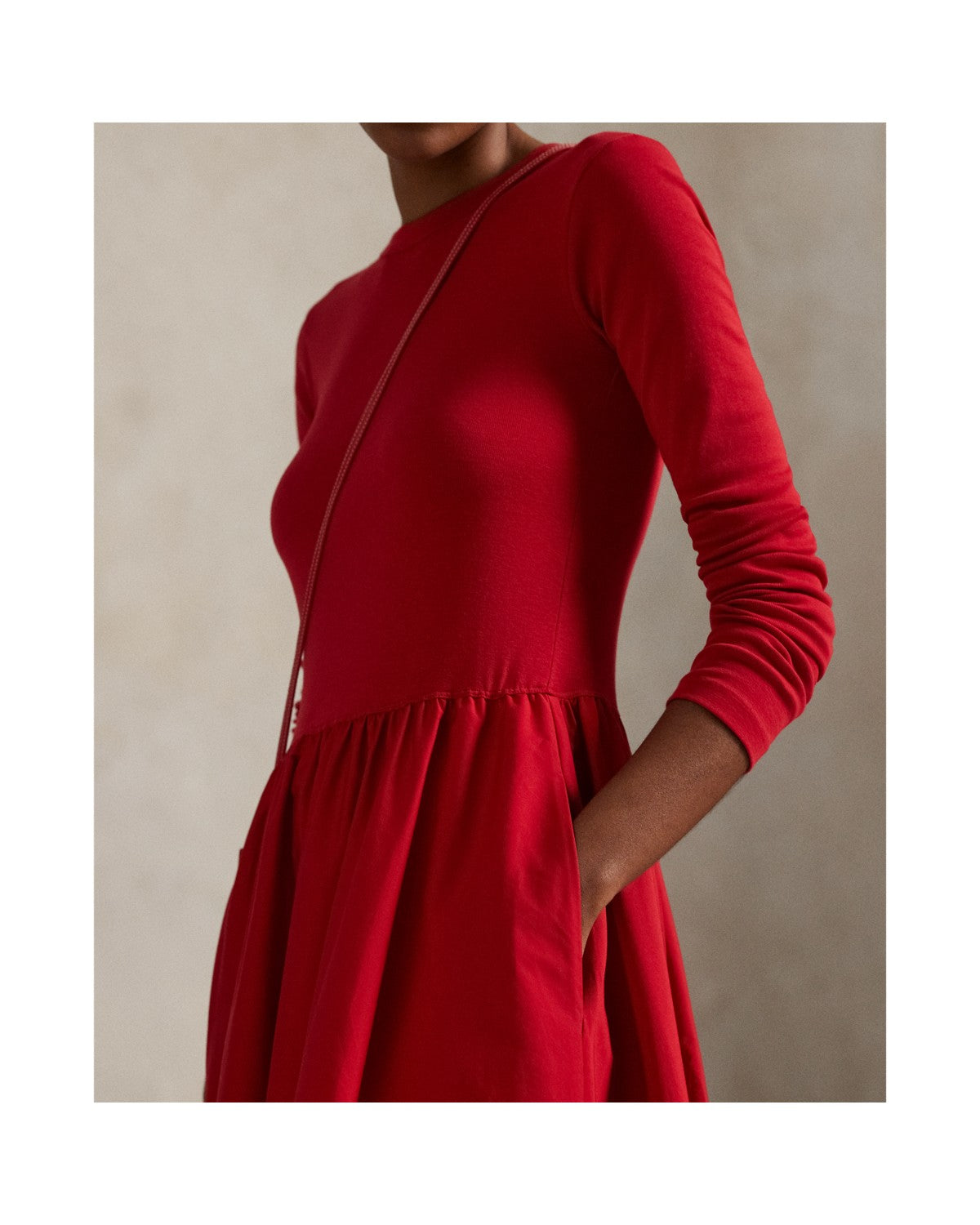 Cotton Long-Sleeve Dress