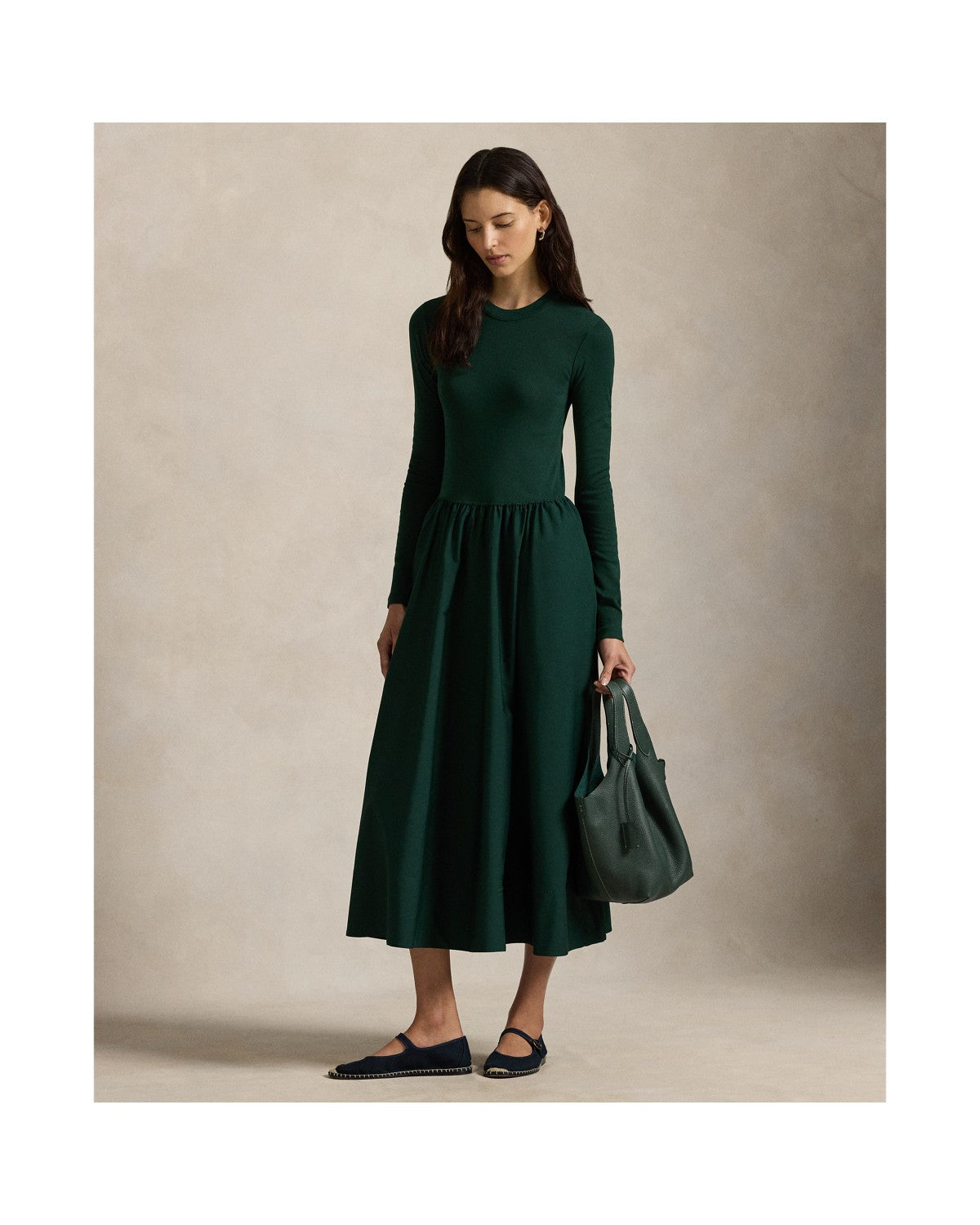 Cotton Long-Sleeve Dress