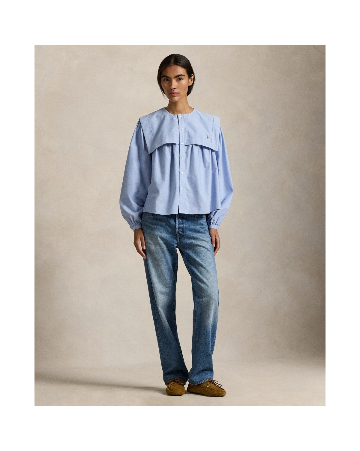 Bib Cotton Oxford Shirt