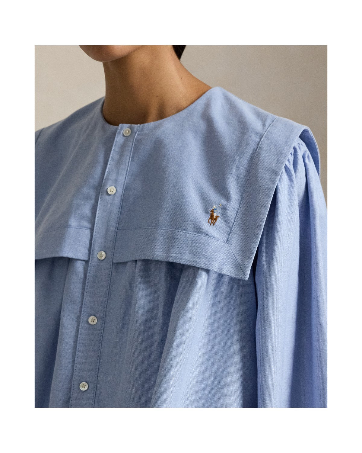 Bib Cotton Oxford Shirt
