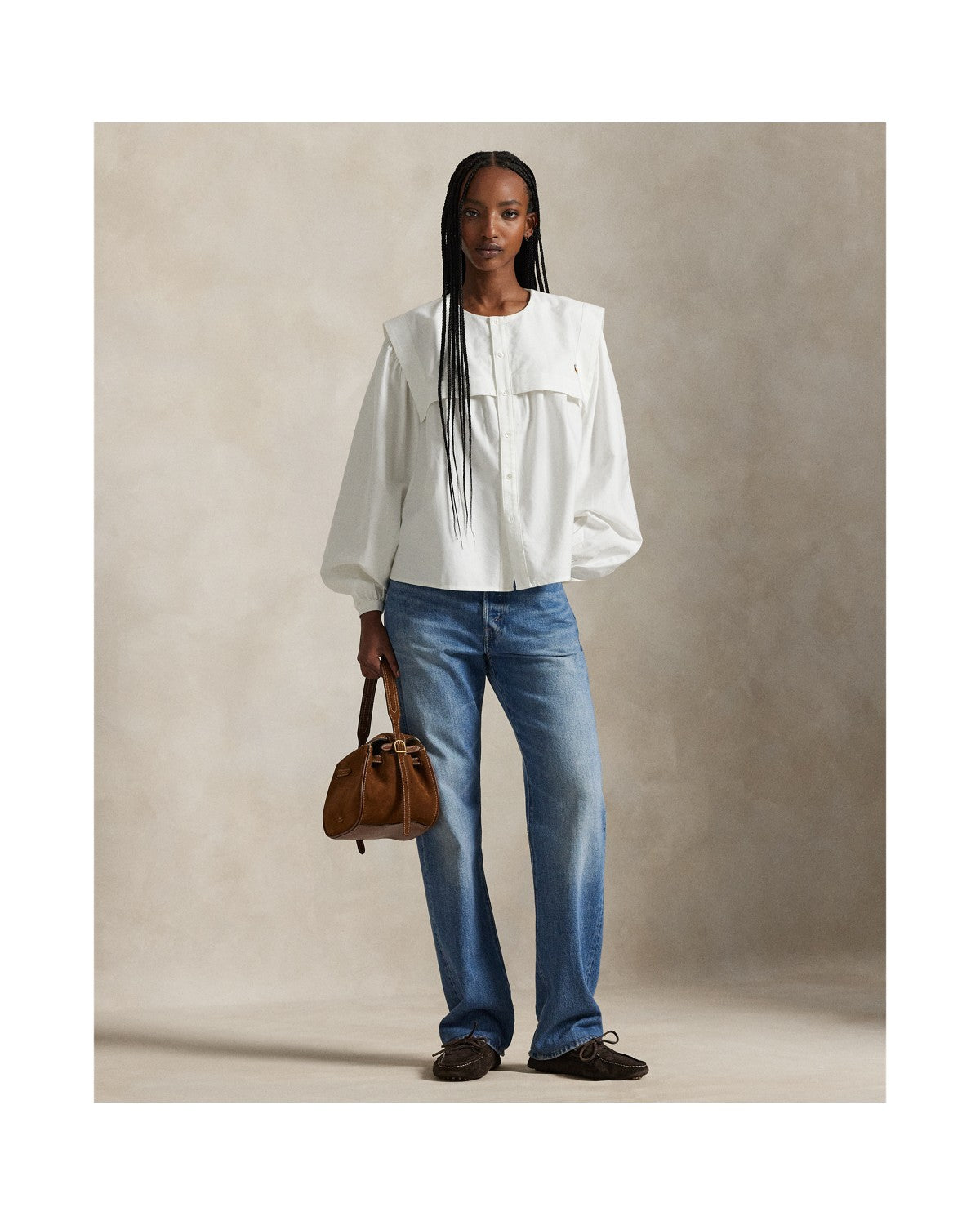 Bib Cotton Oxford Shirt