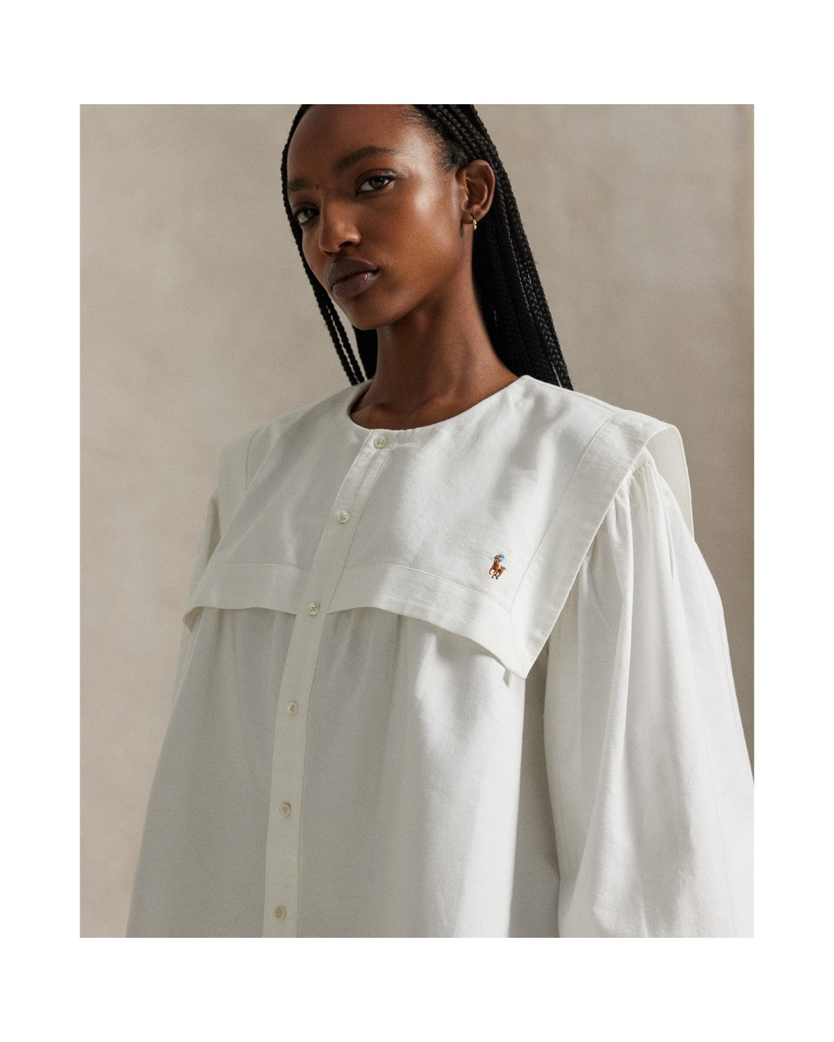 Bib Cotton Oxford Shirt
