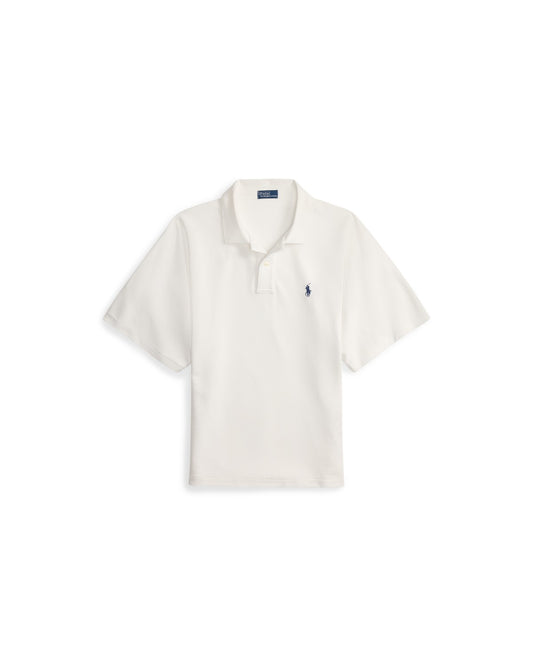 Dolman-Sleeve Mesh Polo Shirt