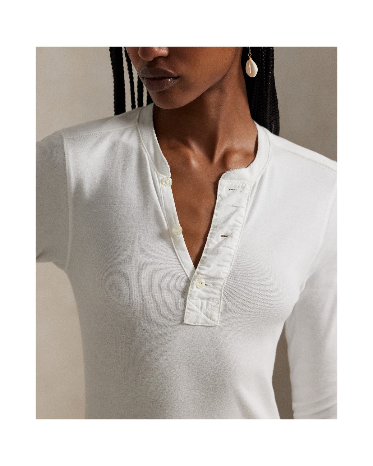 Cotton Henley Dress
