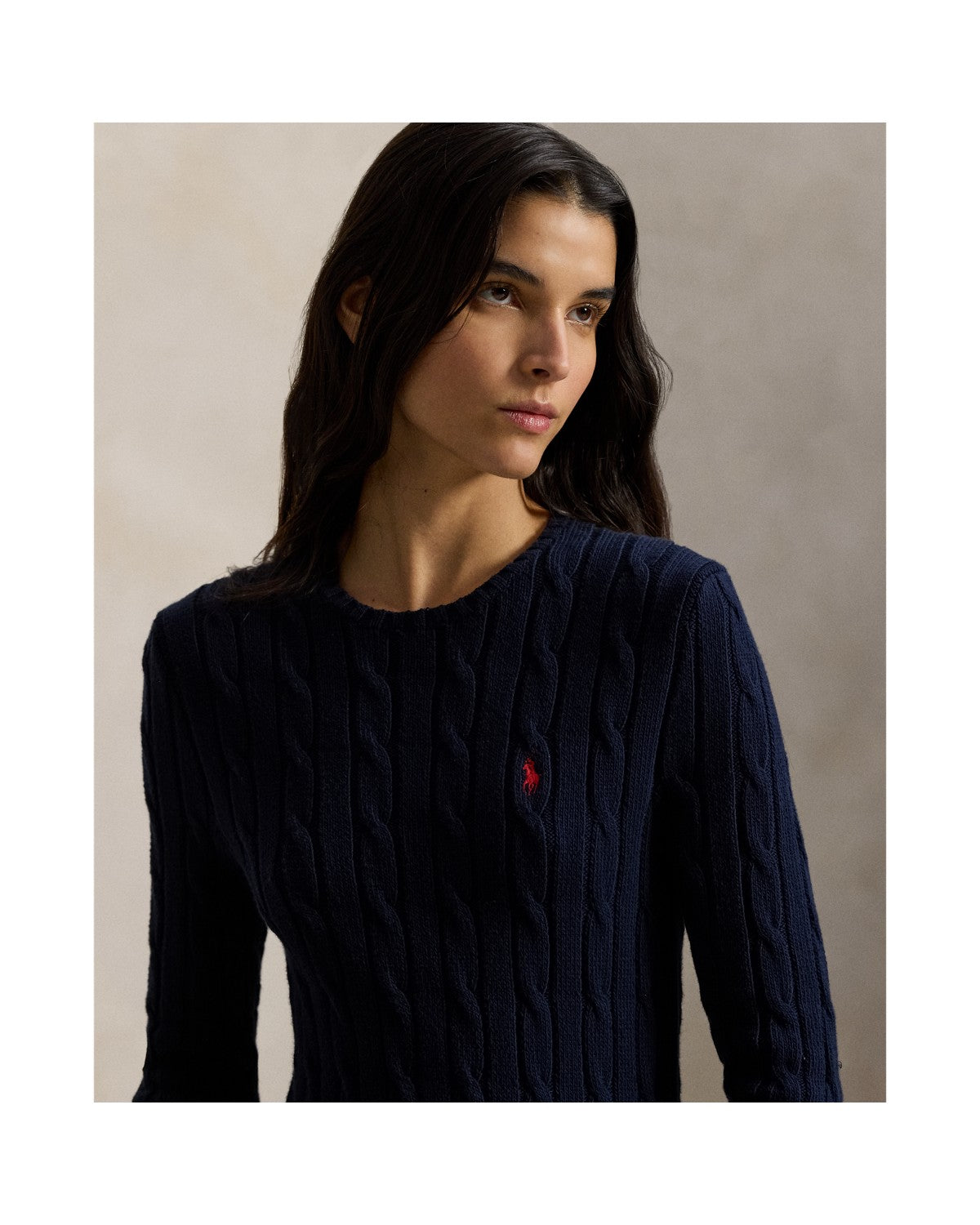 Cable-Knit Bodice Cotton Dress