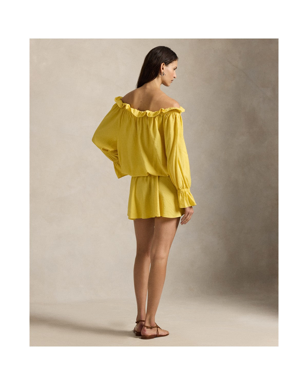 Off-the-Shoulder Crepe Dress