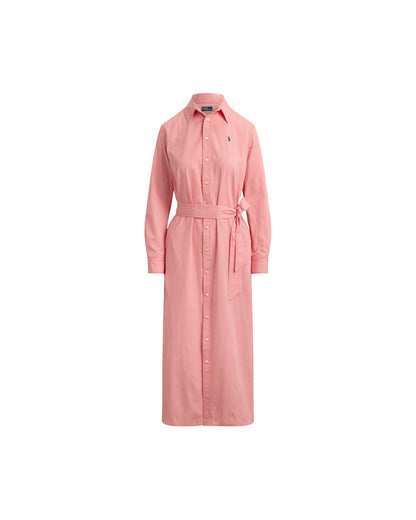 Belted Striped Cotton Shirtdress