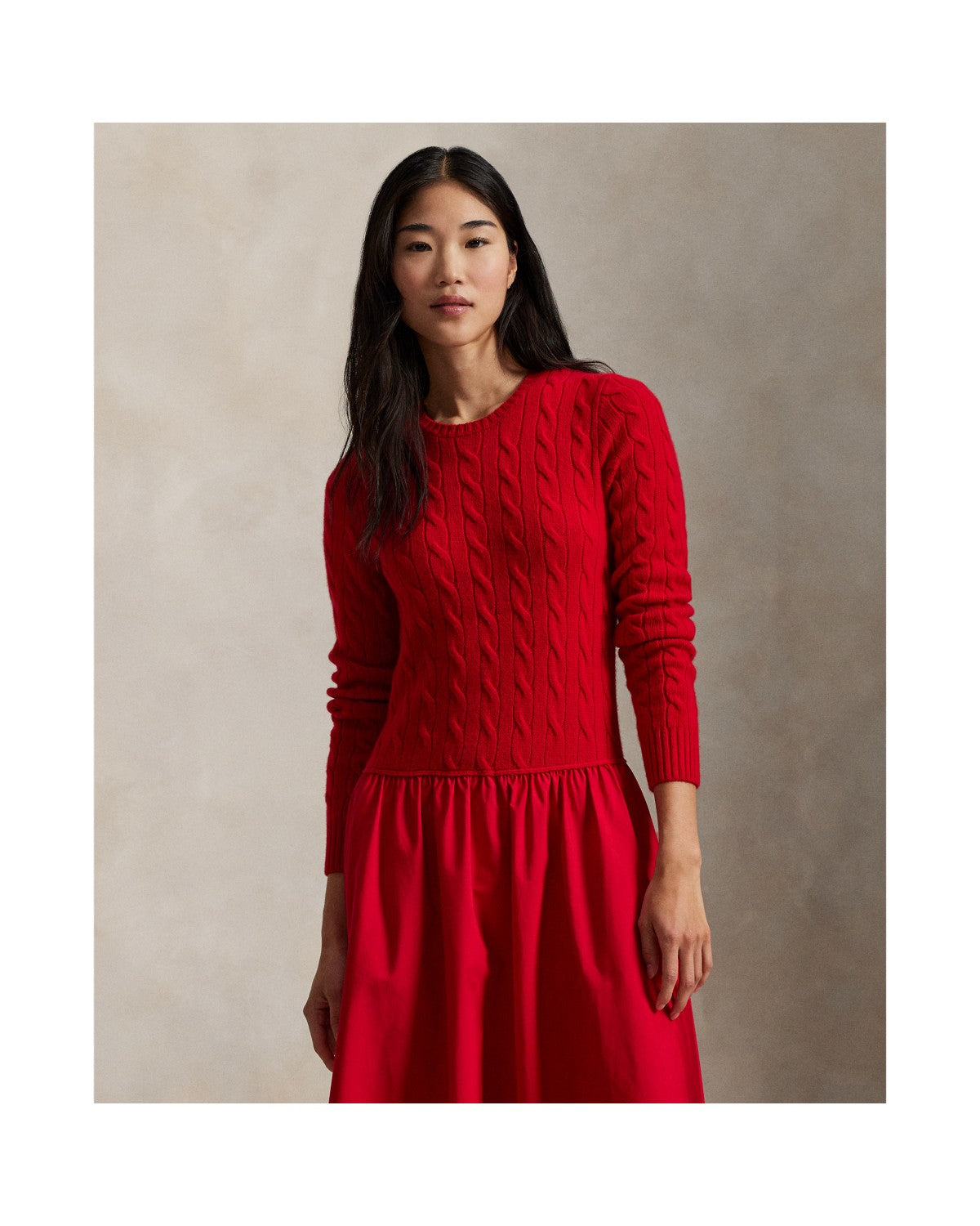 Cable-Knit Bodice Dress