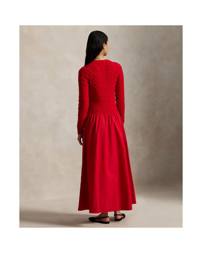 Cable-Knit Bodice Dress