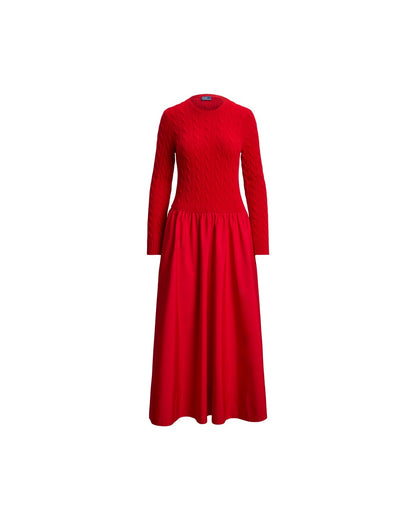Cable-Knit Bodice Dress