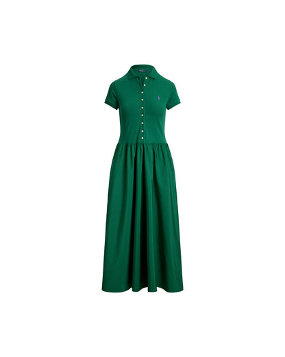 Hybrid Mesh Polo-Bodice Dress