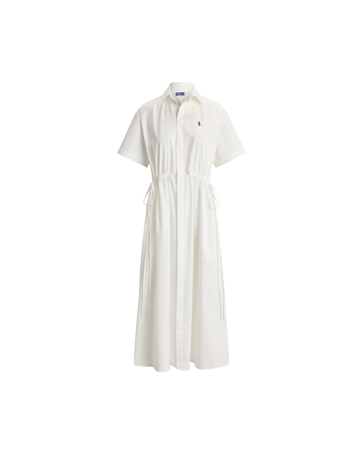 Cotton Drawcord Maxi Shirtdress