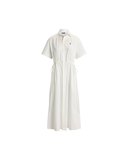 Cotton Drawcord Maxi Shirtdress