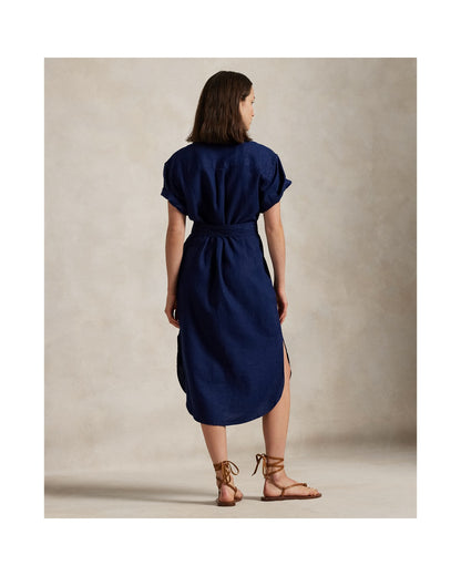 Belted Linen Shirt dress