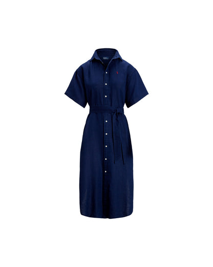 Belted Linen Shirt dress
