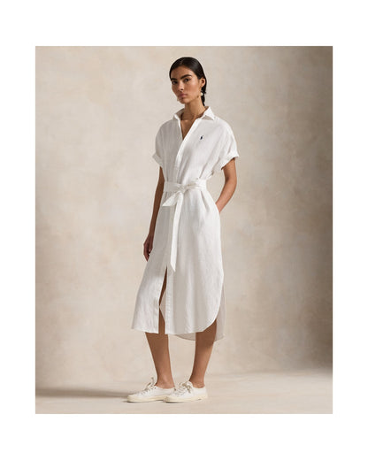 Belted Linen Shirt dress