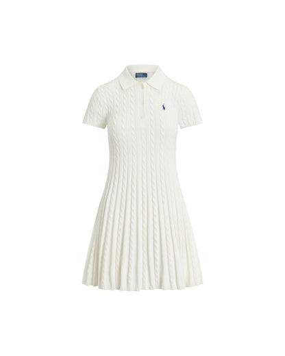 Cable-Knit Polo Dress