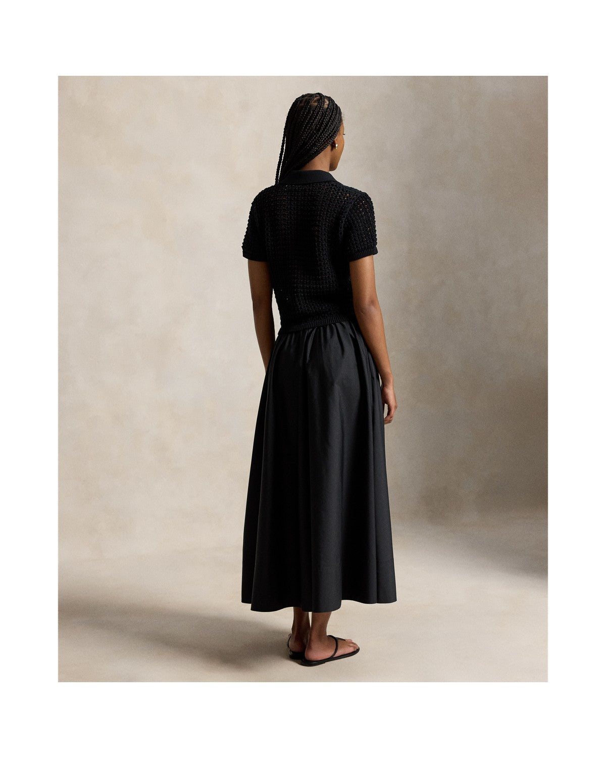Knit-Bodice Cotton Dress