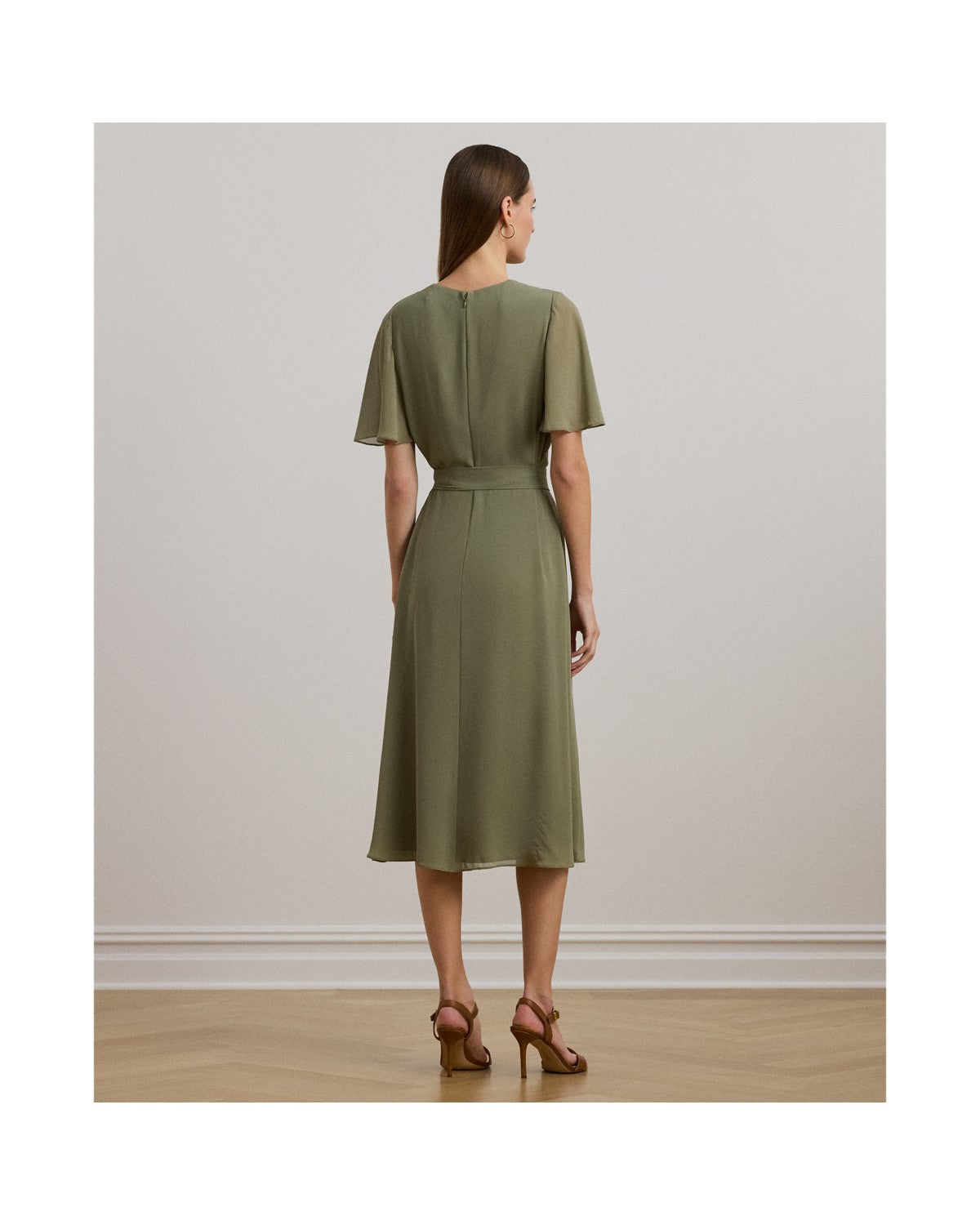 Belted Georgette Dress