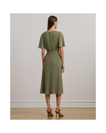 Belted Georgette Dress