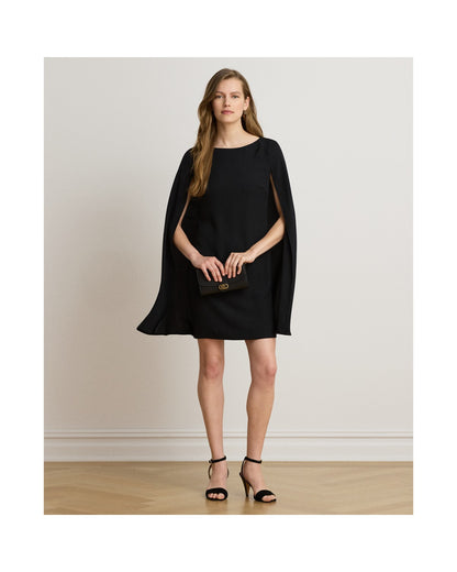 Cape Georgette Cocktail Dress