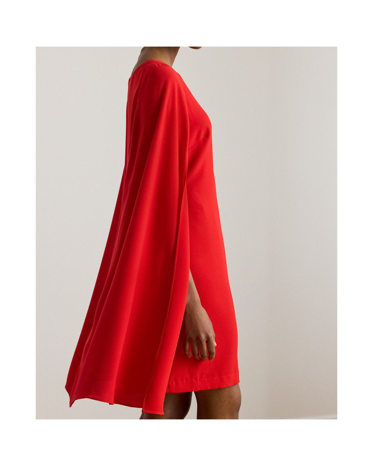 Cape Georgette Cocktail Dress