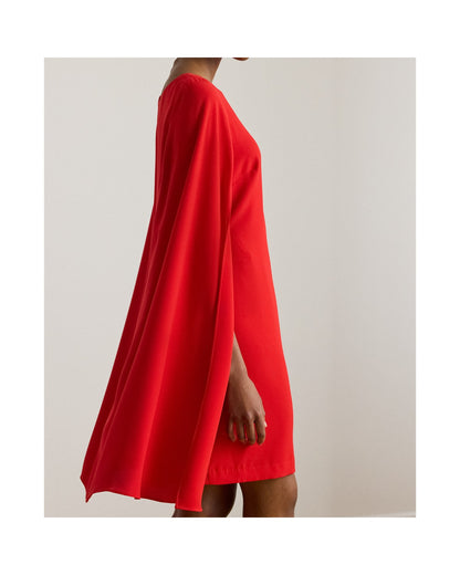 Cape Georgette Cocktail Dress