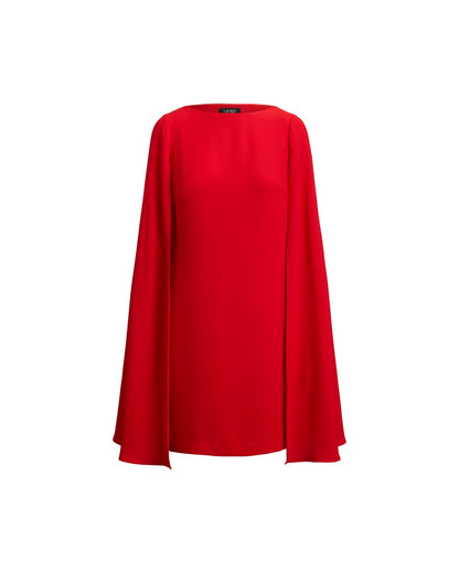 Cape Georgette Cocktail Dress