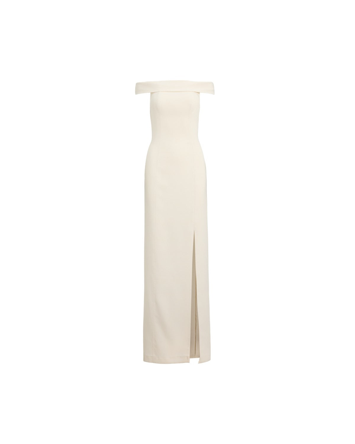 Crepe Off-the-Shoulder Gown