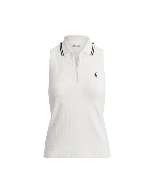 Slim Fit Sleeveless Racerback Polo Shirt