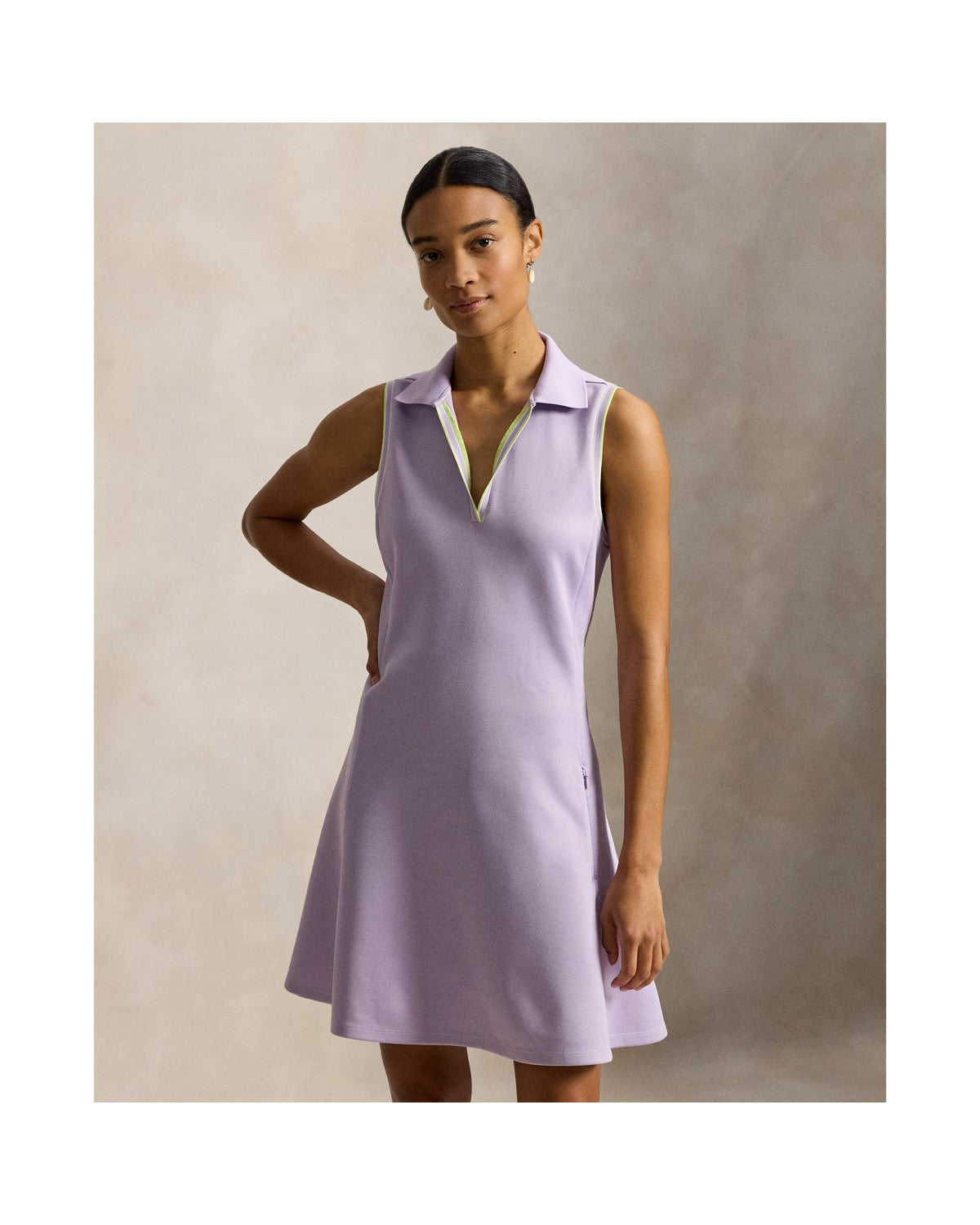 Sleeveless Piqué Polo Dress