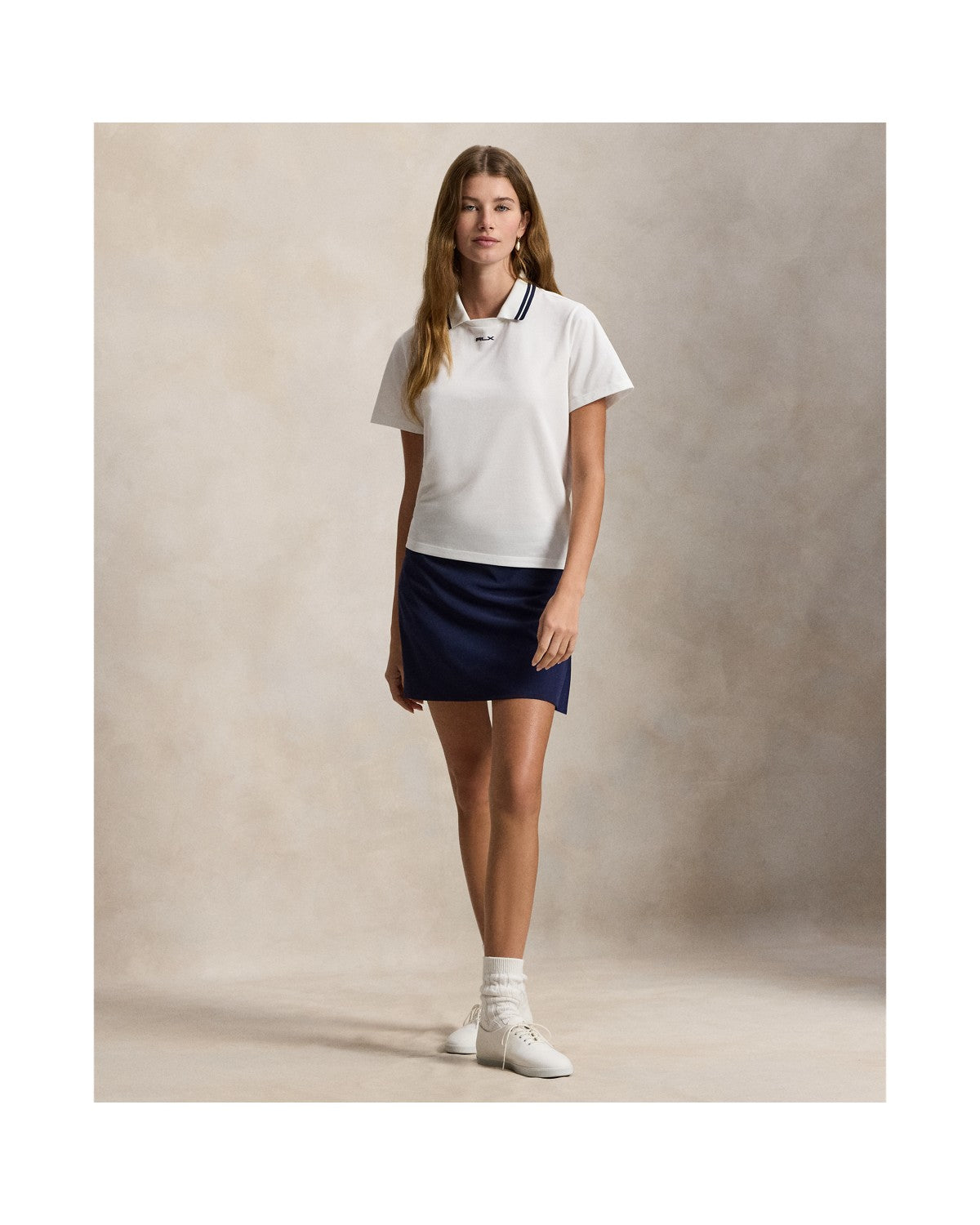 Jersey Layered-Collar Polo Shirt