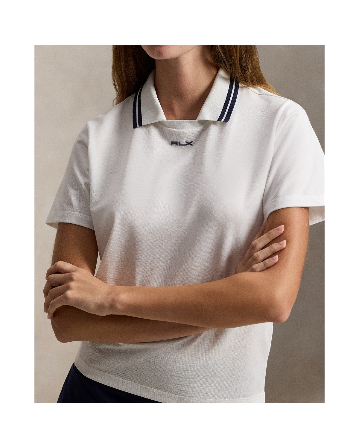Jersey Layered-Collar Polo Shirt