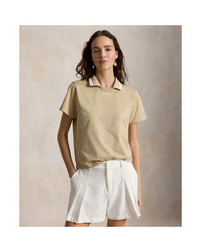 Jersey Layered-Collar Polo Shirt