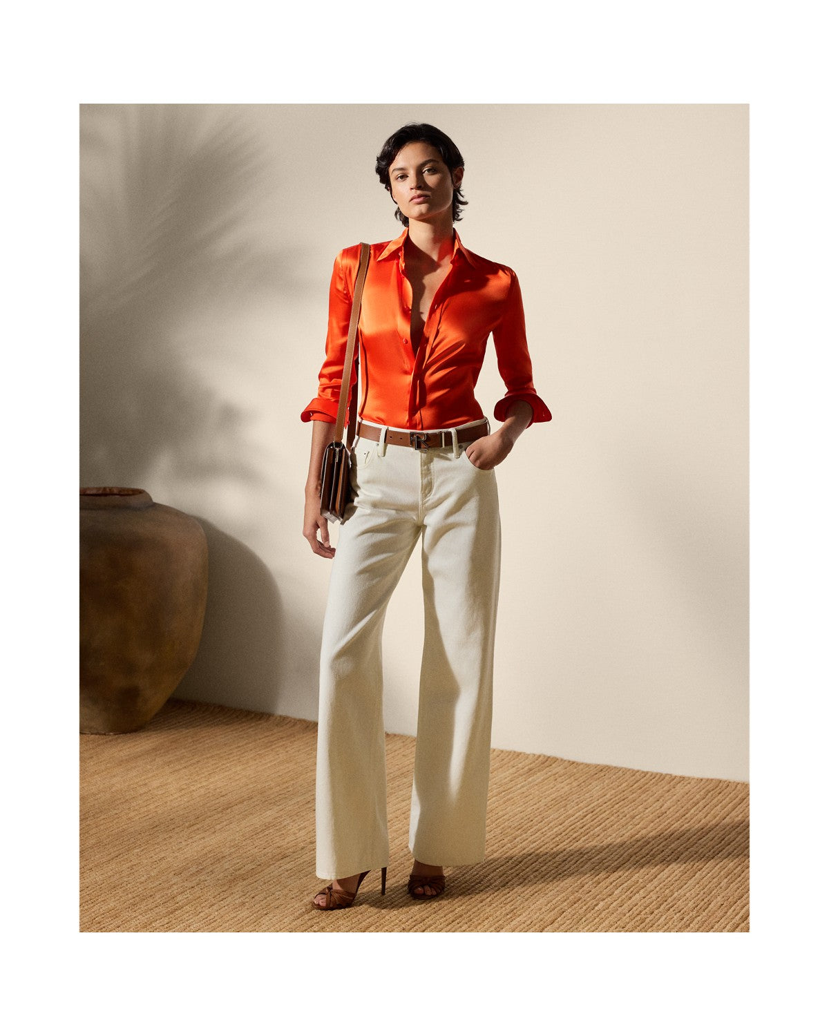 Cameron Straight Fit Charmeuse Shirt
