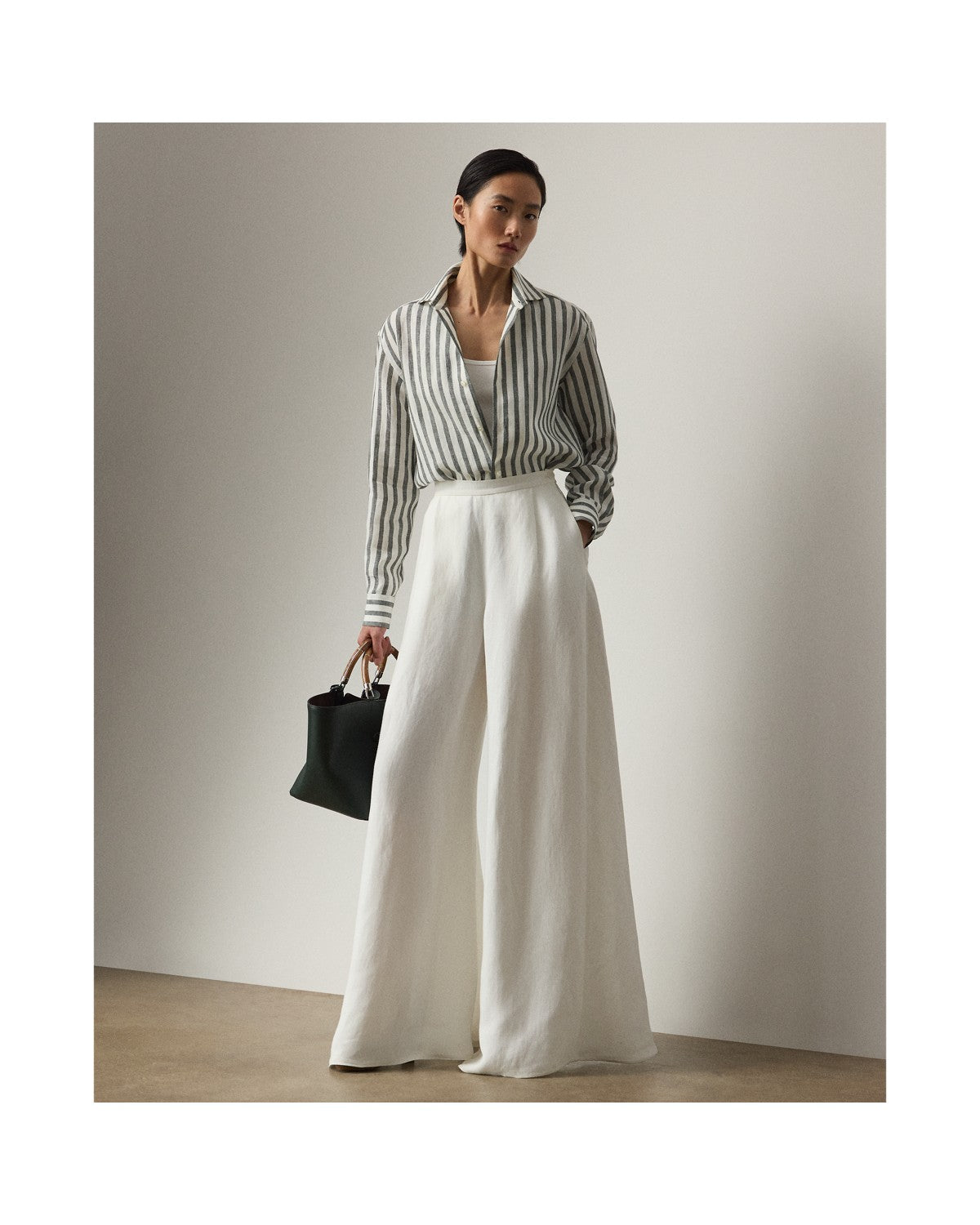 Capri Relaxed Fit Striped Linen Shirt
