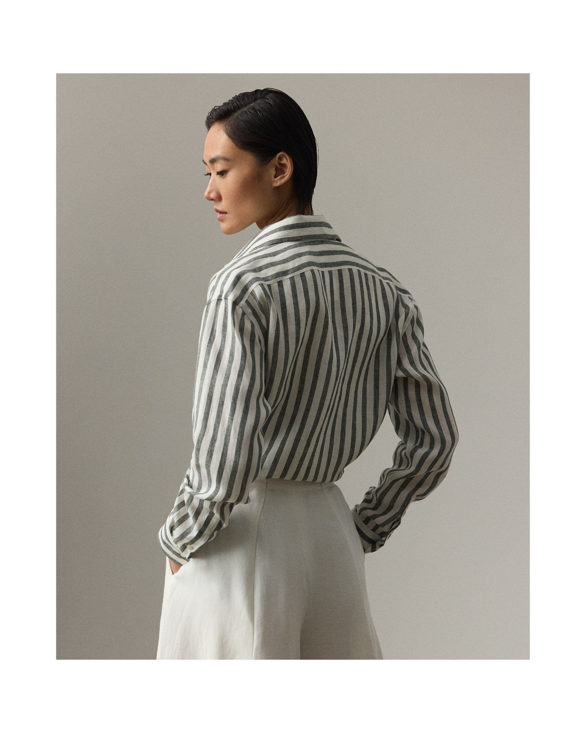 Capri Relaxed Fit Striped Linen Shirt