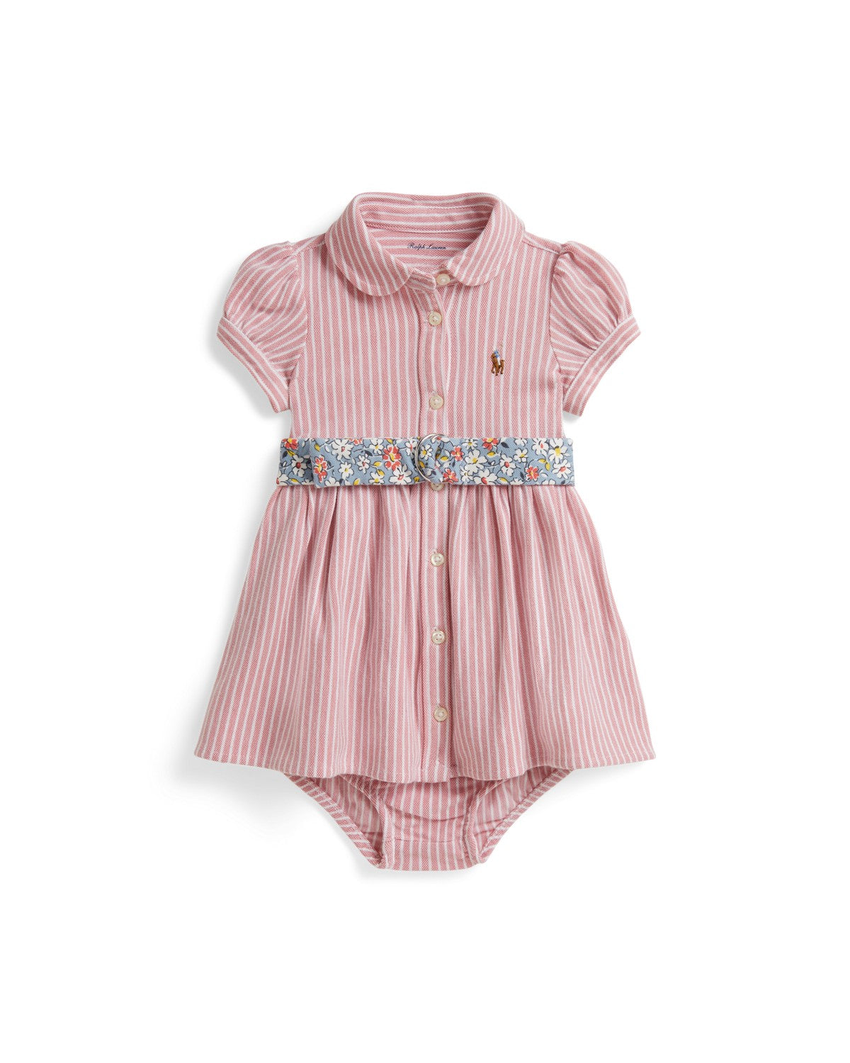 Belted Oxford Mesh Polo Dress & Bloomer