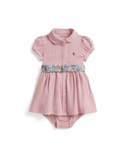 Belted Oxford Mesh Polo Dress & Bloomer