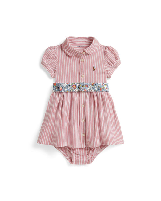 Belted Oxford Mesh Polo Dress & Bloomer
