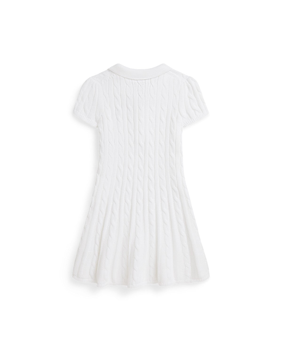 Cable-Knit Cotton Polo Jumper Dress