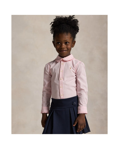 Ruffled Cotton Oxford Shirt