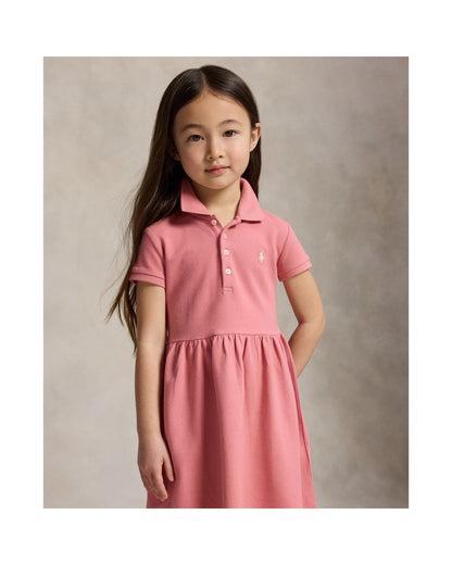 Stretch Mesh Polo Dress