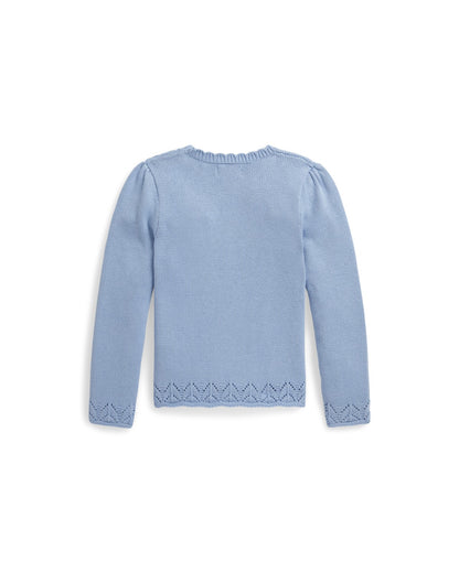 Dog Scalloped Crewneck Jumper