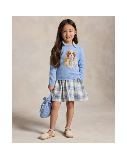 Dog Scalloped Crewneck Jumper