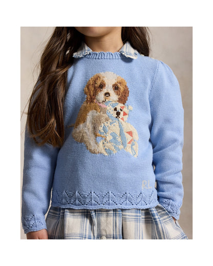 Dog Scalloped Crewneck Jumper