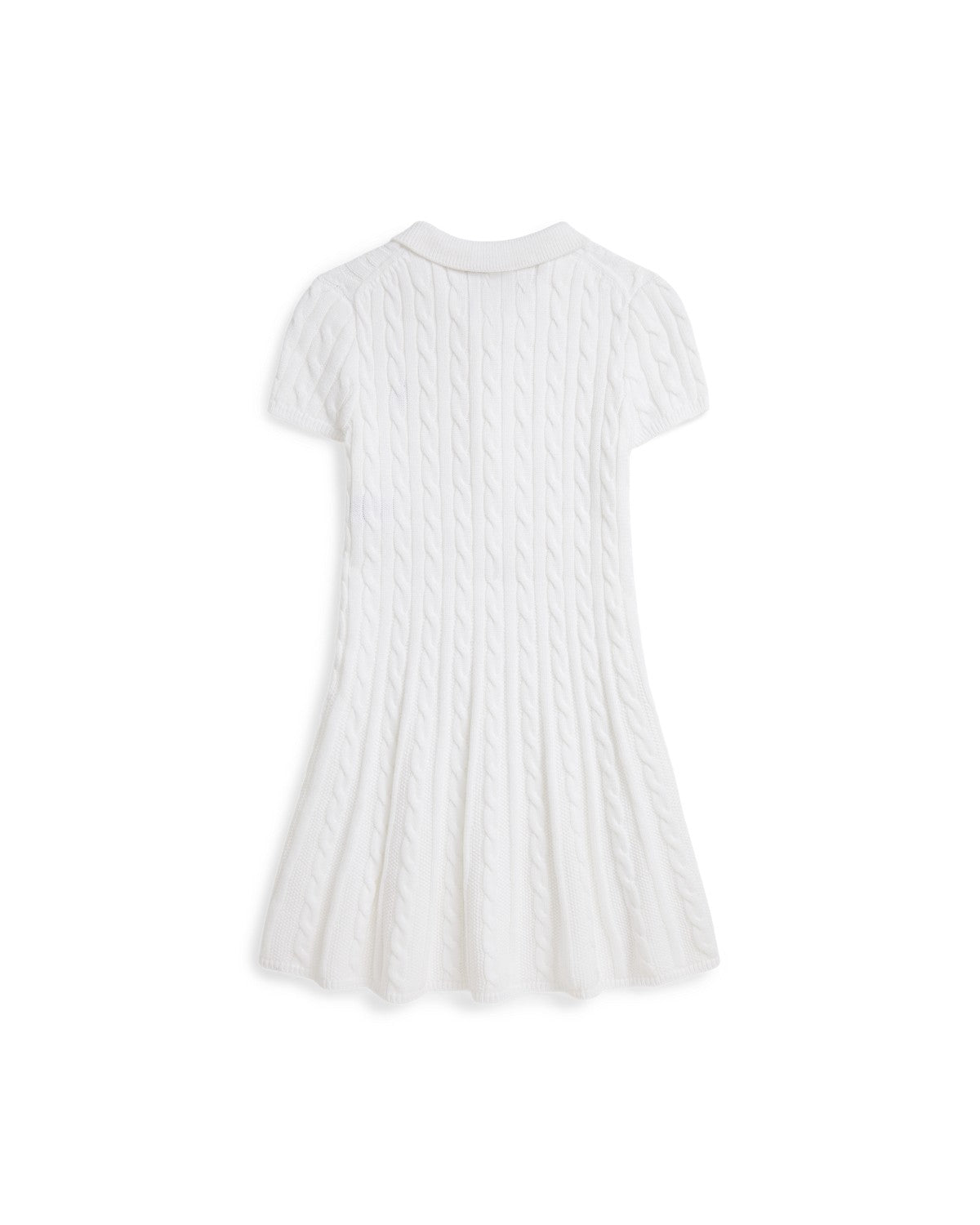 Cable-Knit Cotton Polo Jumper Dress