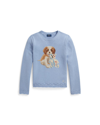 Dog Scalloped Crewneck Jumper